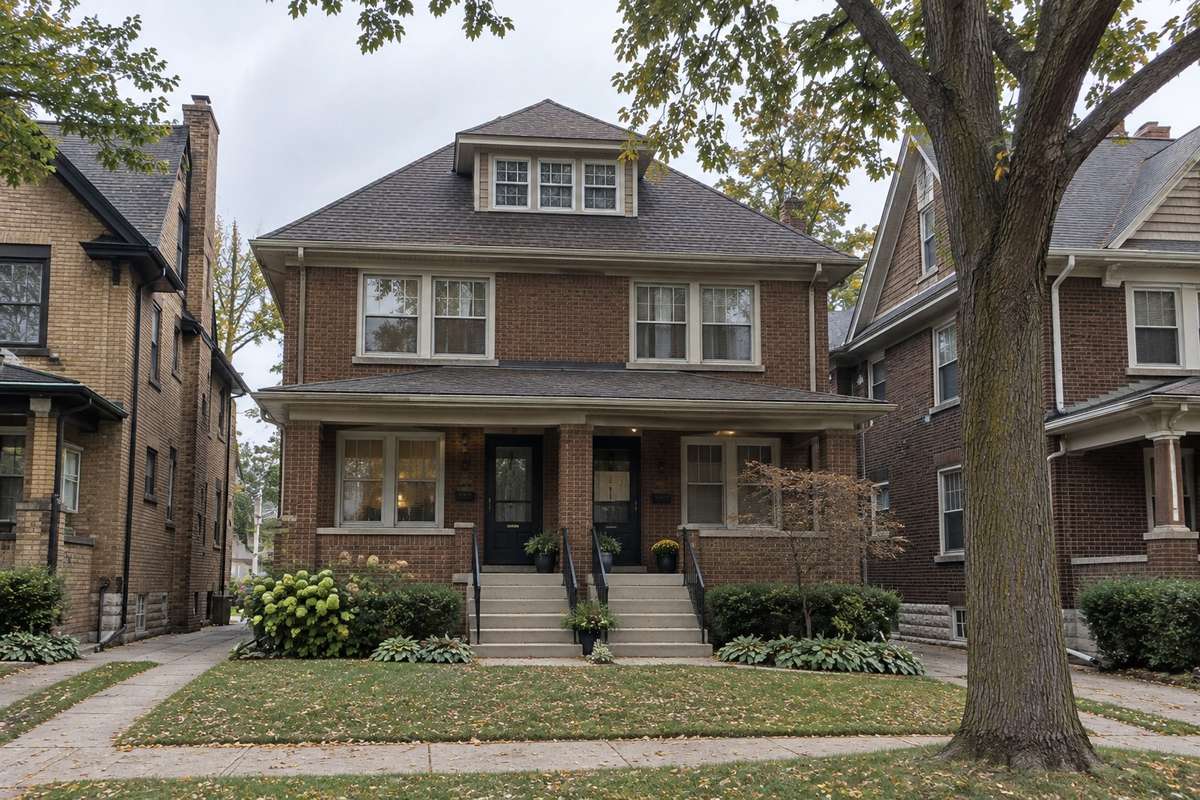 A closely set home in Shorewood, WI, Wisconsin's most densely populated village
