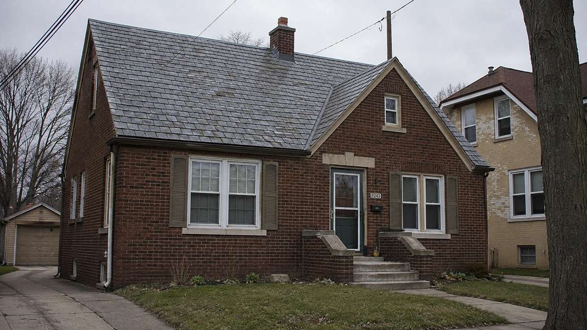 A natural slate roof on an older Milwaukee home